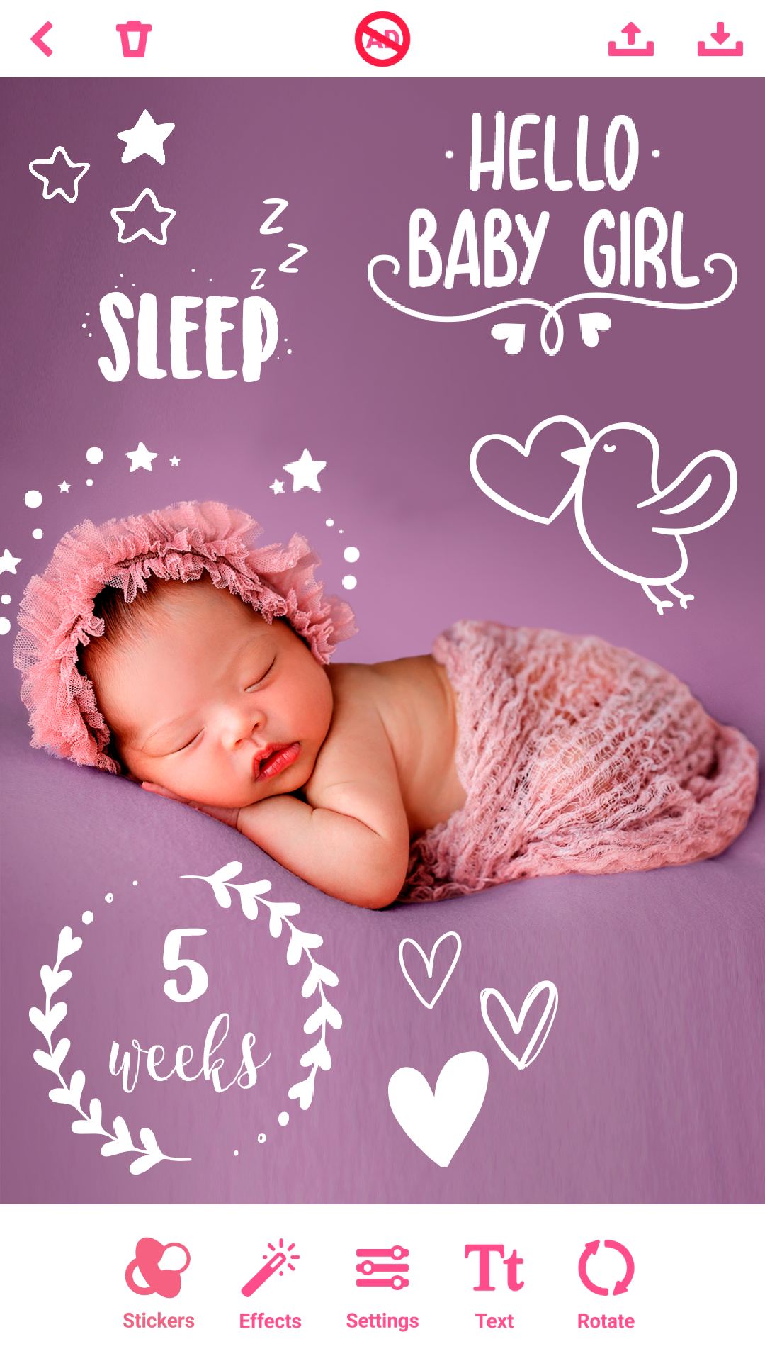 اسکرین شات 2 برنامه Pregnancy & Baby Photo Editor