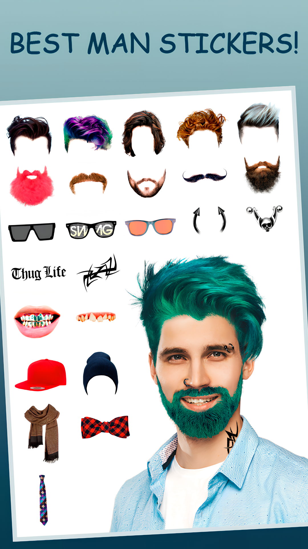 اسکرین شات 1 برنامه Boy Makeup App: Man Hairstyle