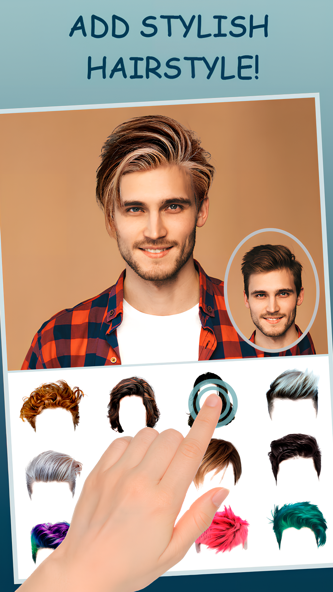 اسکرین شات 4 برنامه Boy Makeup App: Man Hairstyle