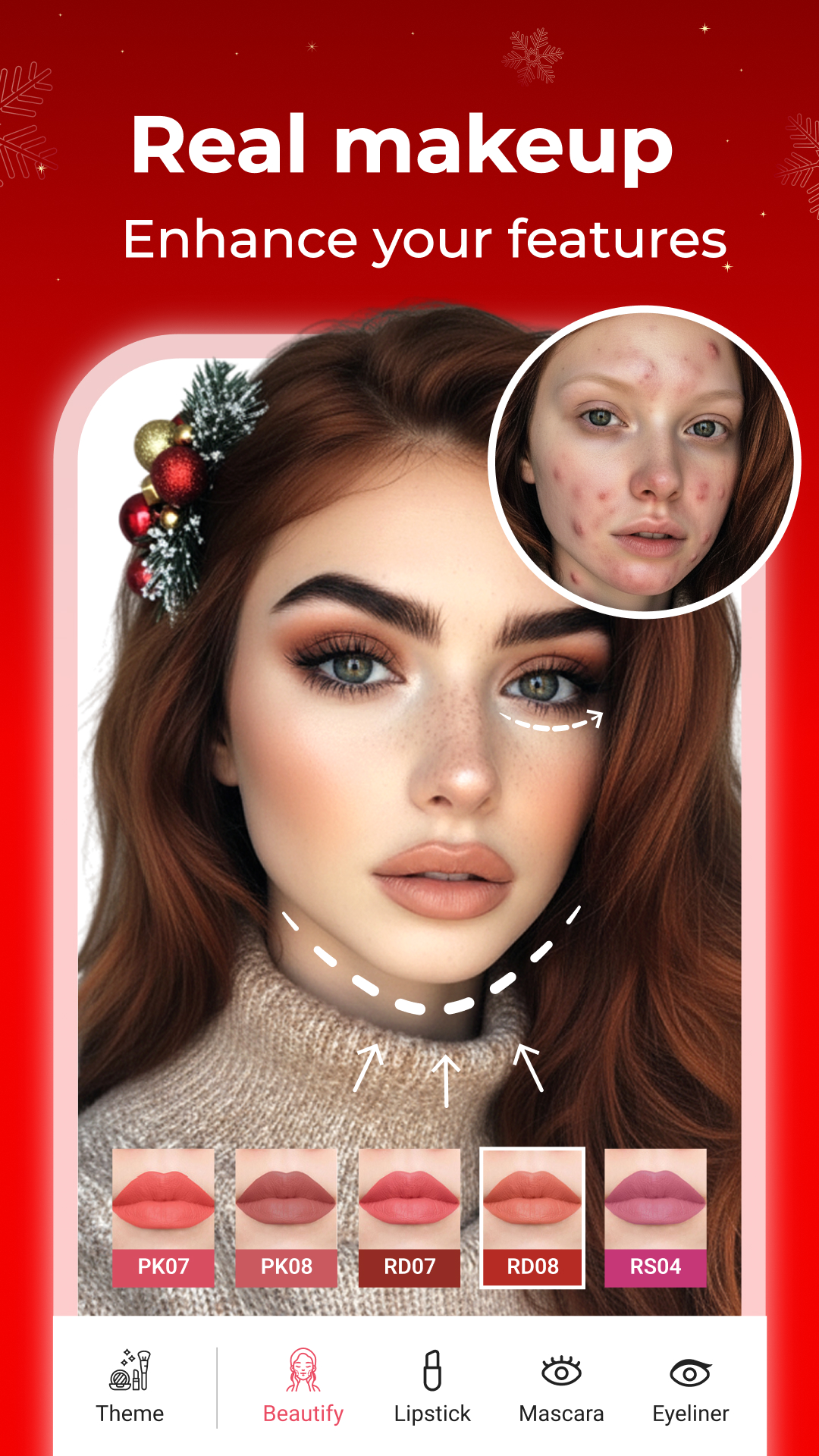 اسکرین شات 1 برنامه Photo Editor - Face Makeup