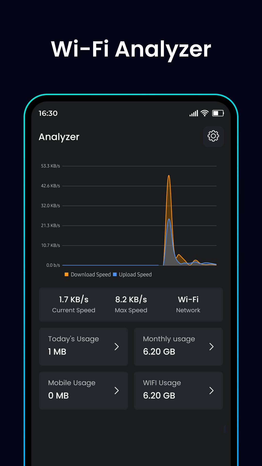 اسکرین شات 5 برنامه Internet Speed Meter