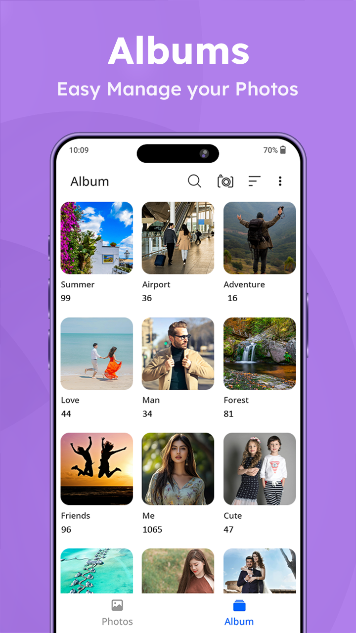اسکرین شات 2 برنامه Gallery - Photo Gallery, Album