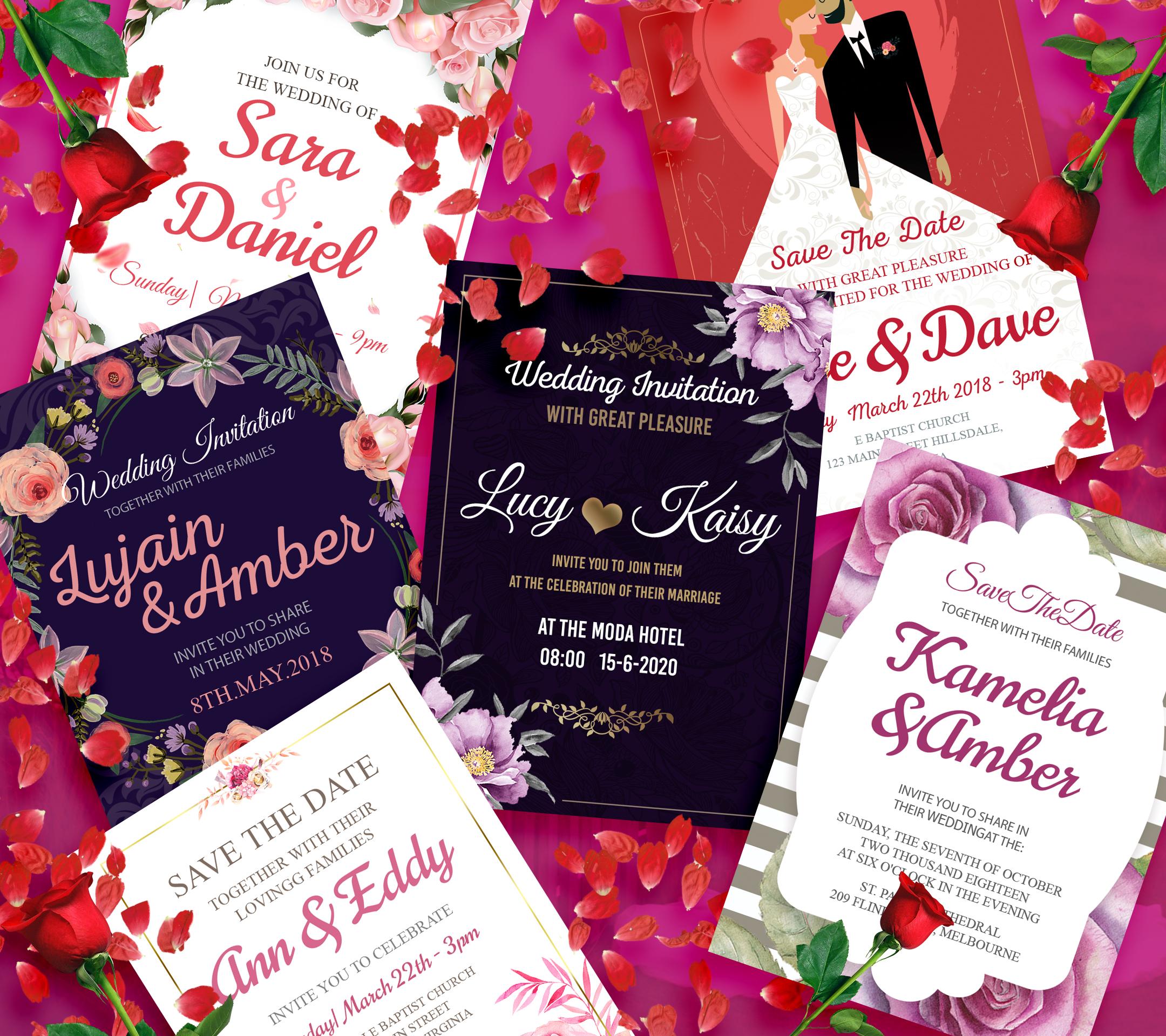 اسکرین شات 5 برنامه Wedding Invitation Card Maker