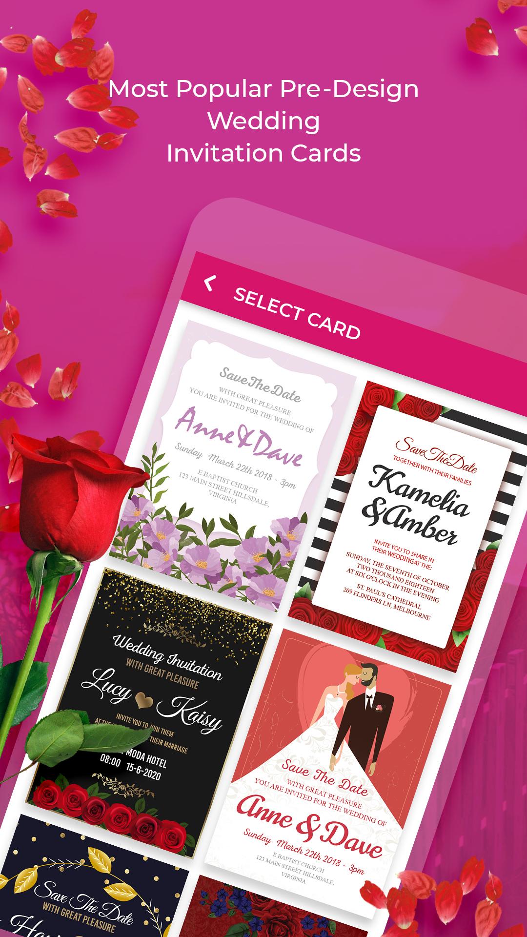 اسکرین شات 6 برنامه Wedding Invitation Card Maker