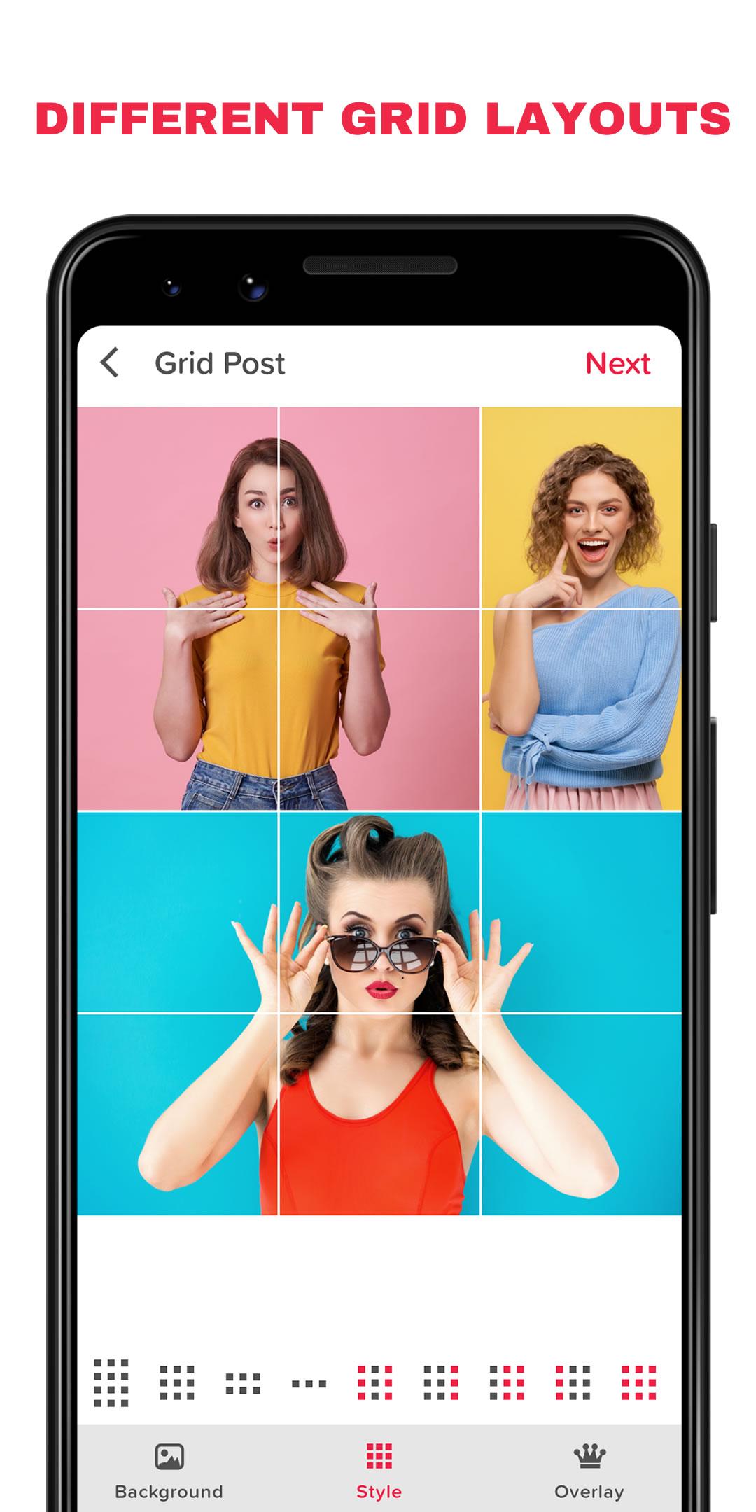اسکرین شات 4 برنامه Grid Post - Photo Grid Maker