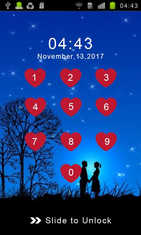 اسکرین شات 4 برنامه Heart Lock Screen