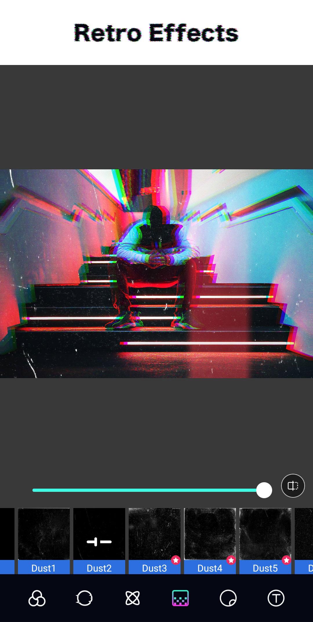 اسکرین شات 8 برنامه Glitch Photo Editor - Vintage
