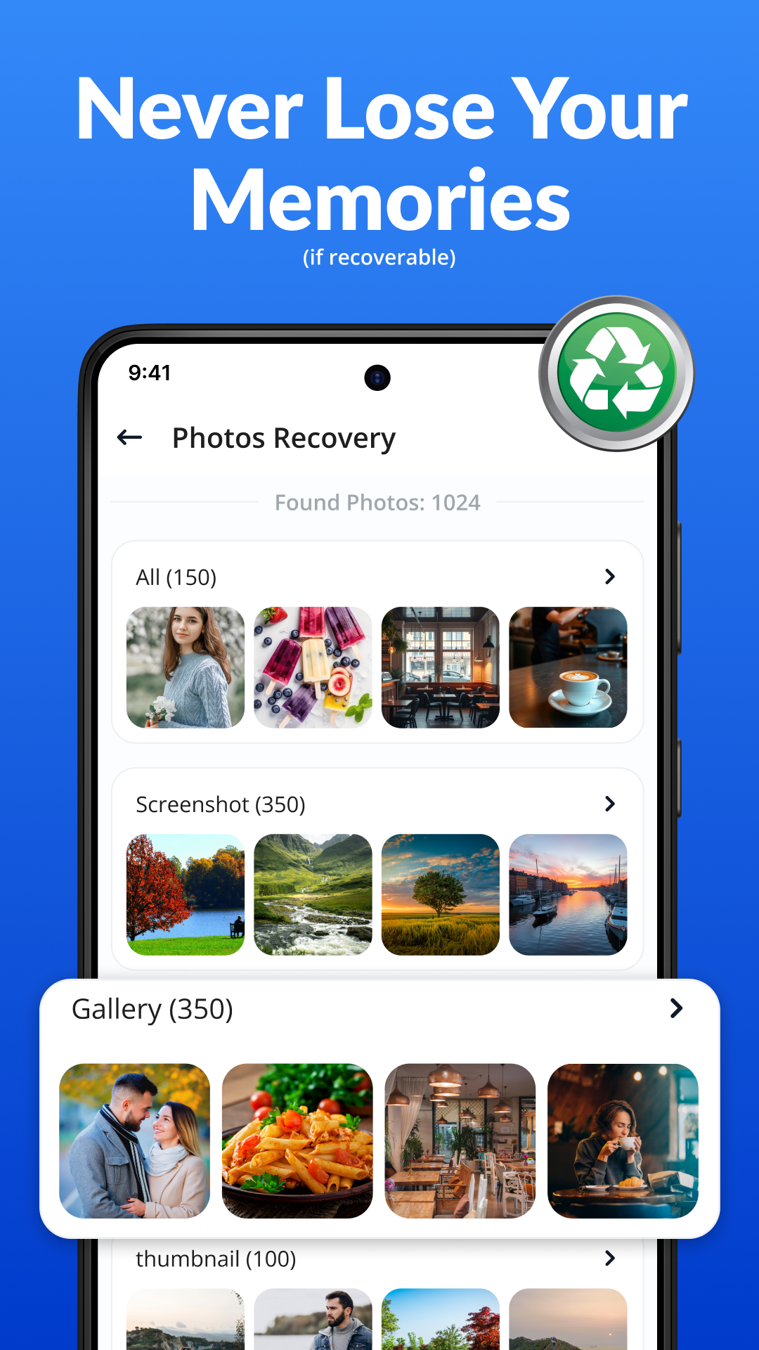 اسکرین شات 3 برنامه Photo & Video Recovery