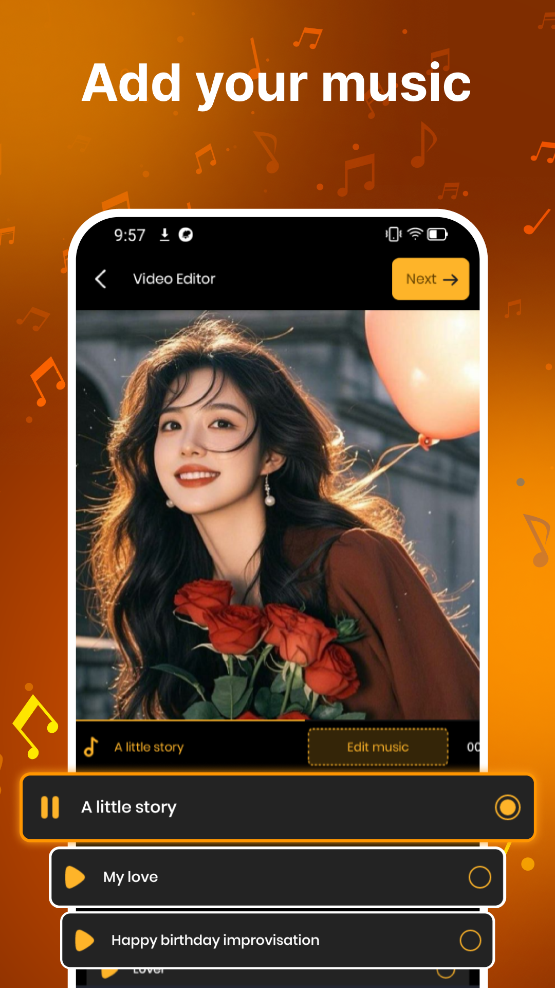 اسکرین شات 3 برنامه Photo Video Maker Music Song