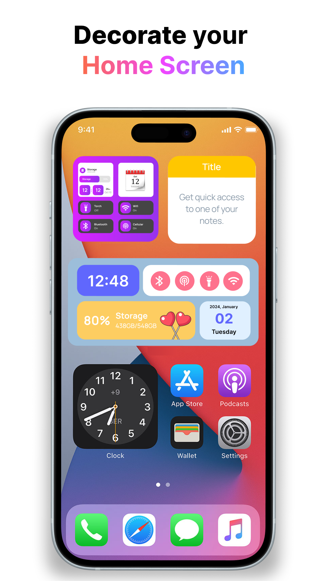 اسکرین شات 3 برنامه Color Widget App - i Widgets