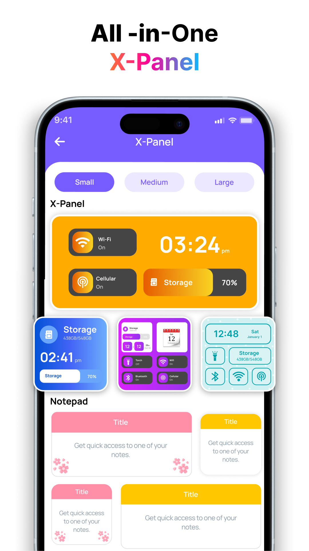 اسکرین شات 1 برنامه Color Widget App - i Widgets