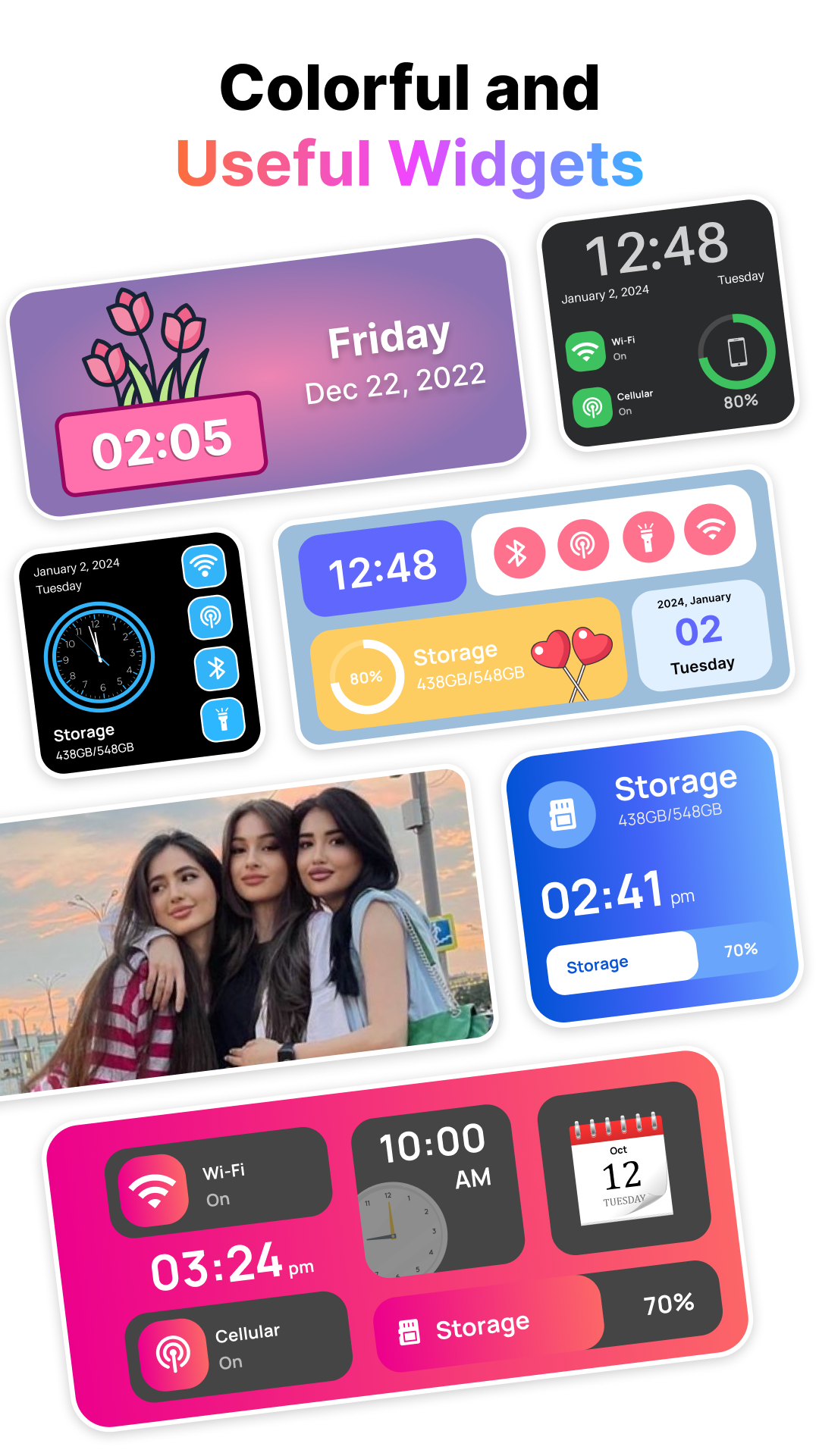 اسکرین شات 2 برنامه Color Widget App - i Widgets