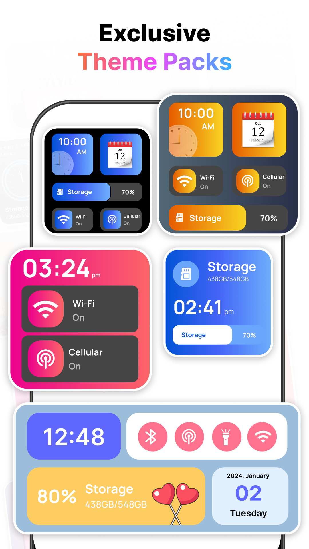 اسکرین شات 4 برنامه Color Widget App - i Widgets