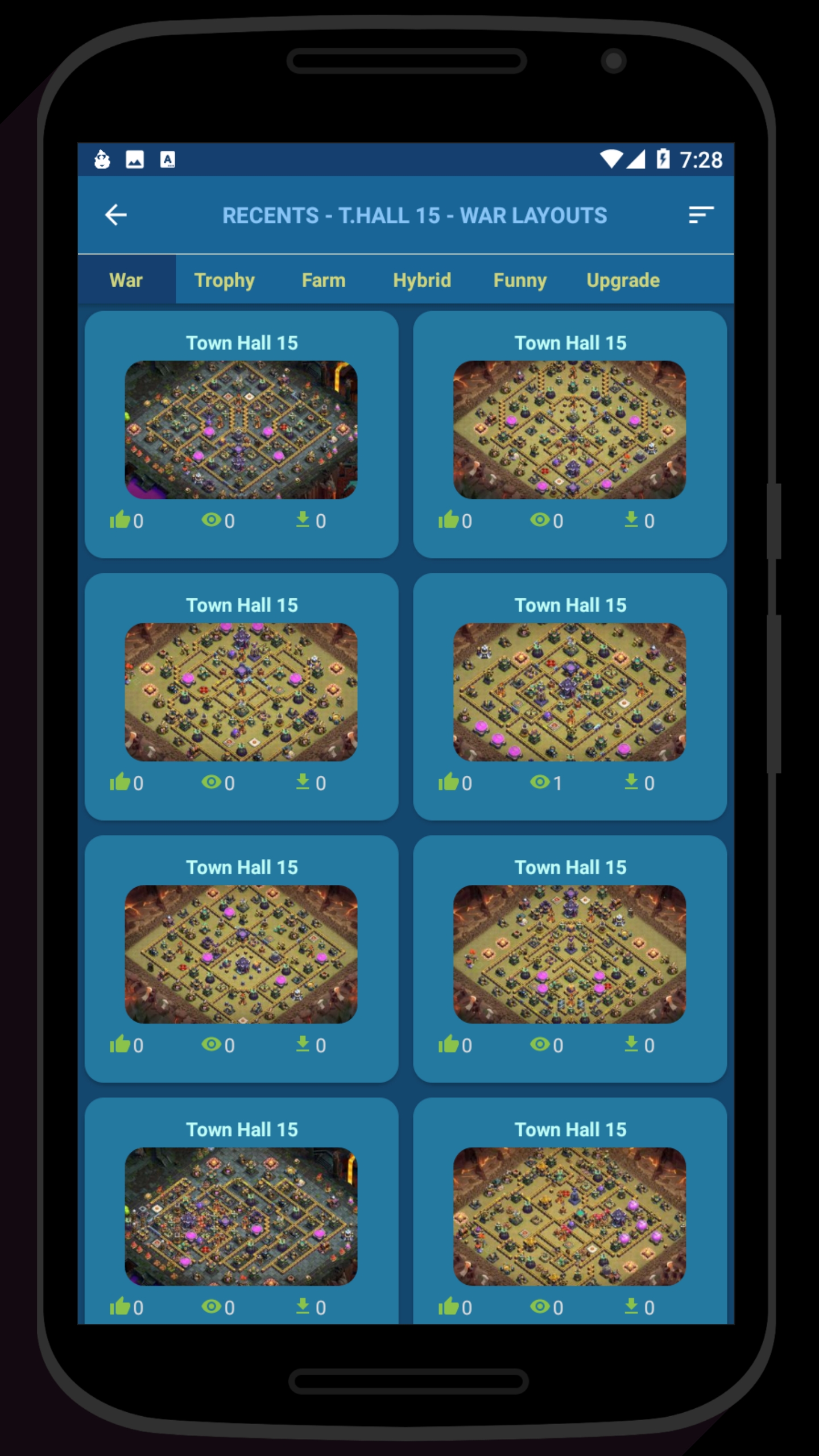 اسکرین شات 2 برنامه Clash of Maps 2026:CoC Layouts