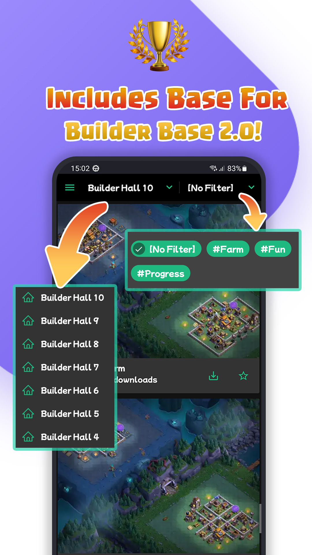 اسکرین شات 4 برنامه Clashtasia - Base Layout link
