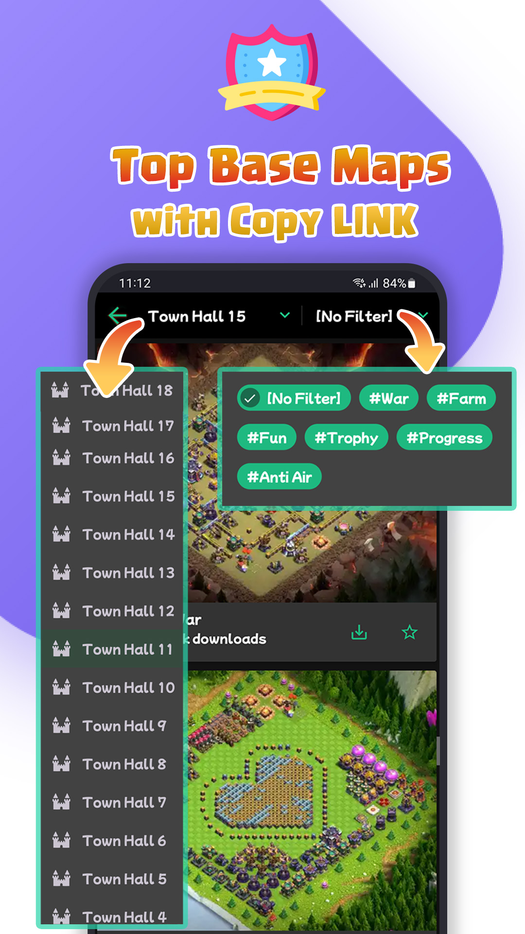 اسکرین شات 3 برنامه Clashtasia - Base Layout link