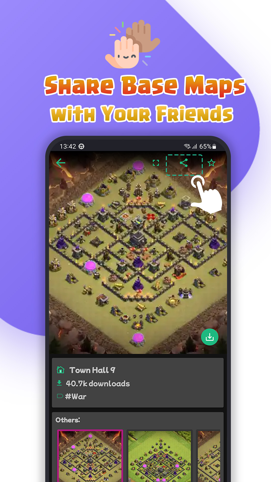 اسکرین شات 6 برنامه Clashtasia - Base Layout link