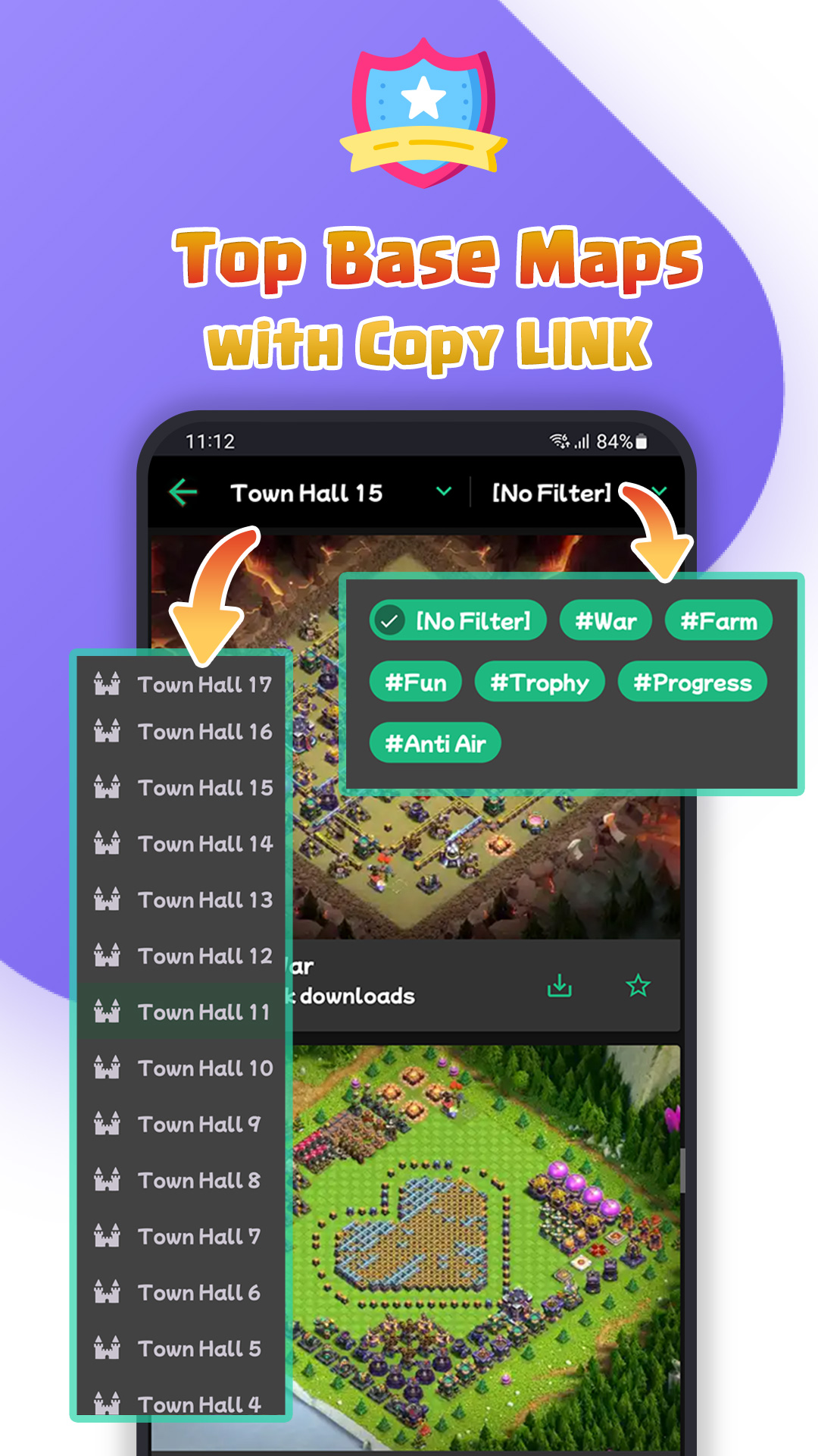 اسکرین شات 3 برنامه Clashtasia - Base Layout link