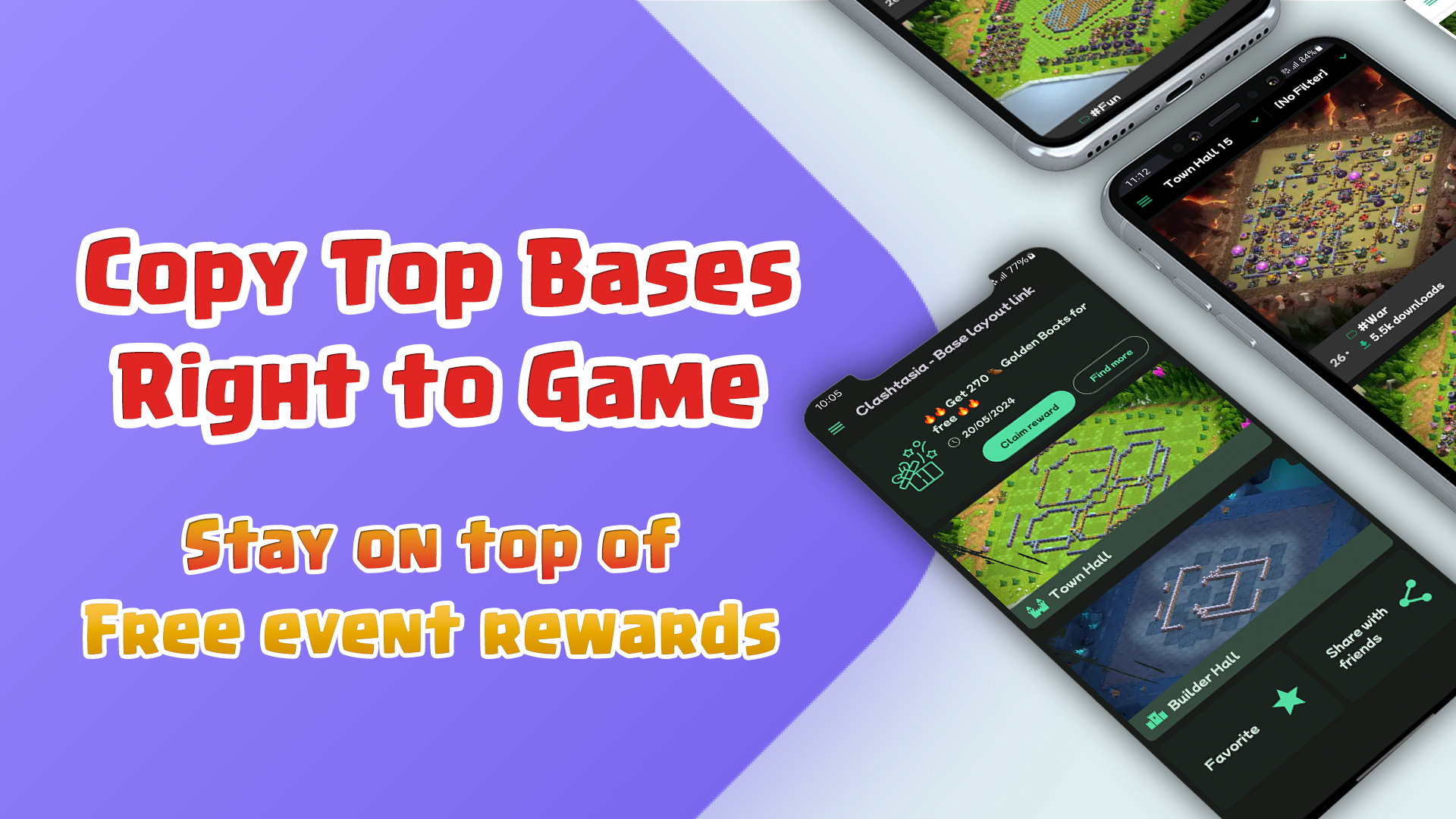 اسکرین شات 1 برنامه Clashtasia - Base Layout link