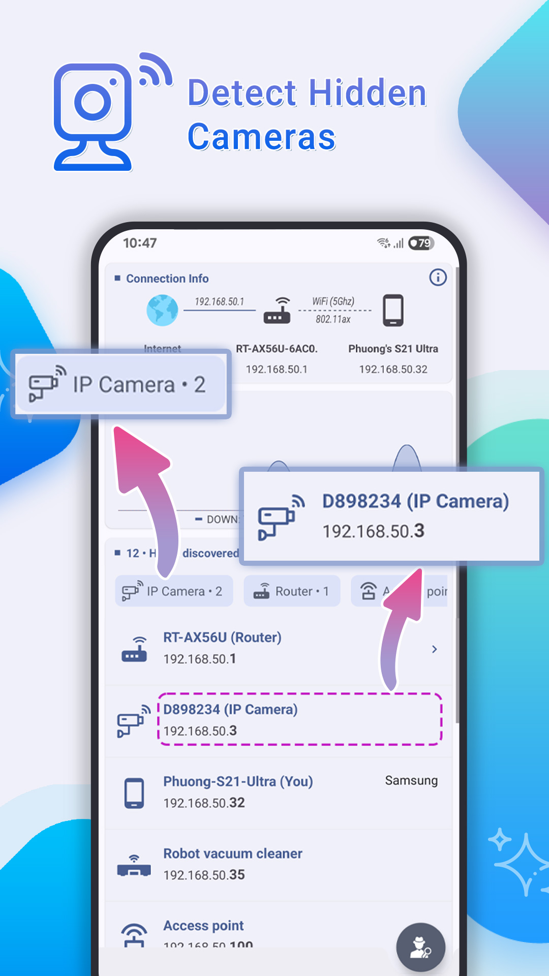 اسکرین شات 3 برنامه Who Uses My WiFi - Net Scanner