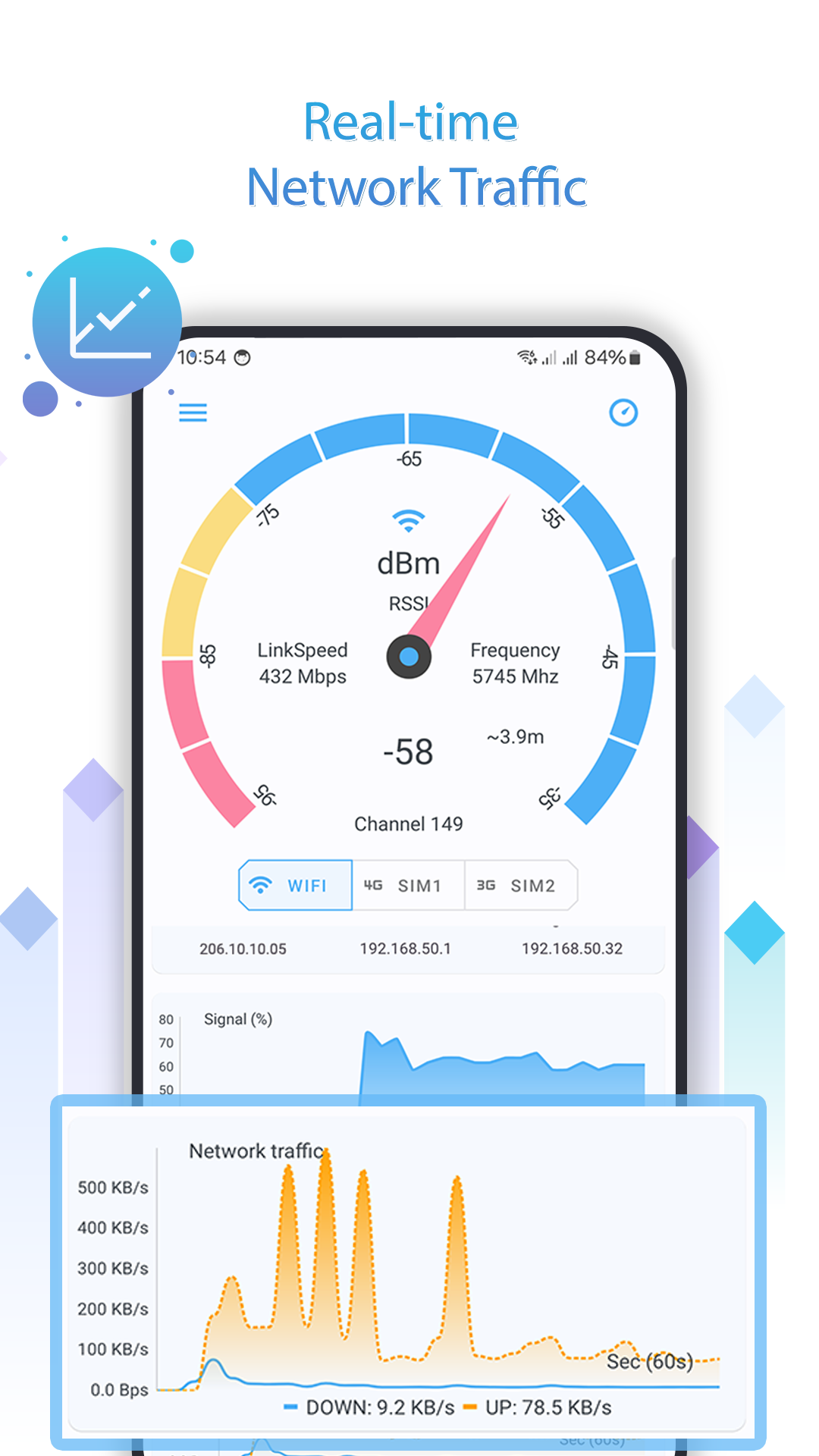 اسکرین شات 5 برنامه Net Signal: WiFi & 5G Meter