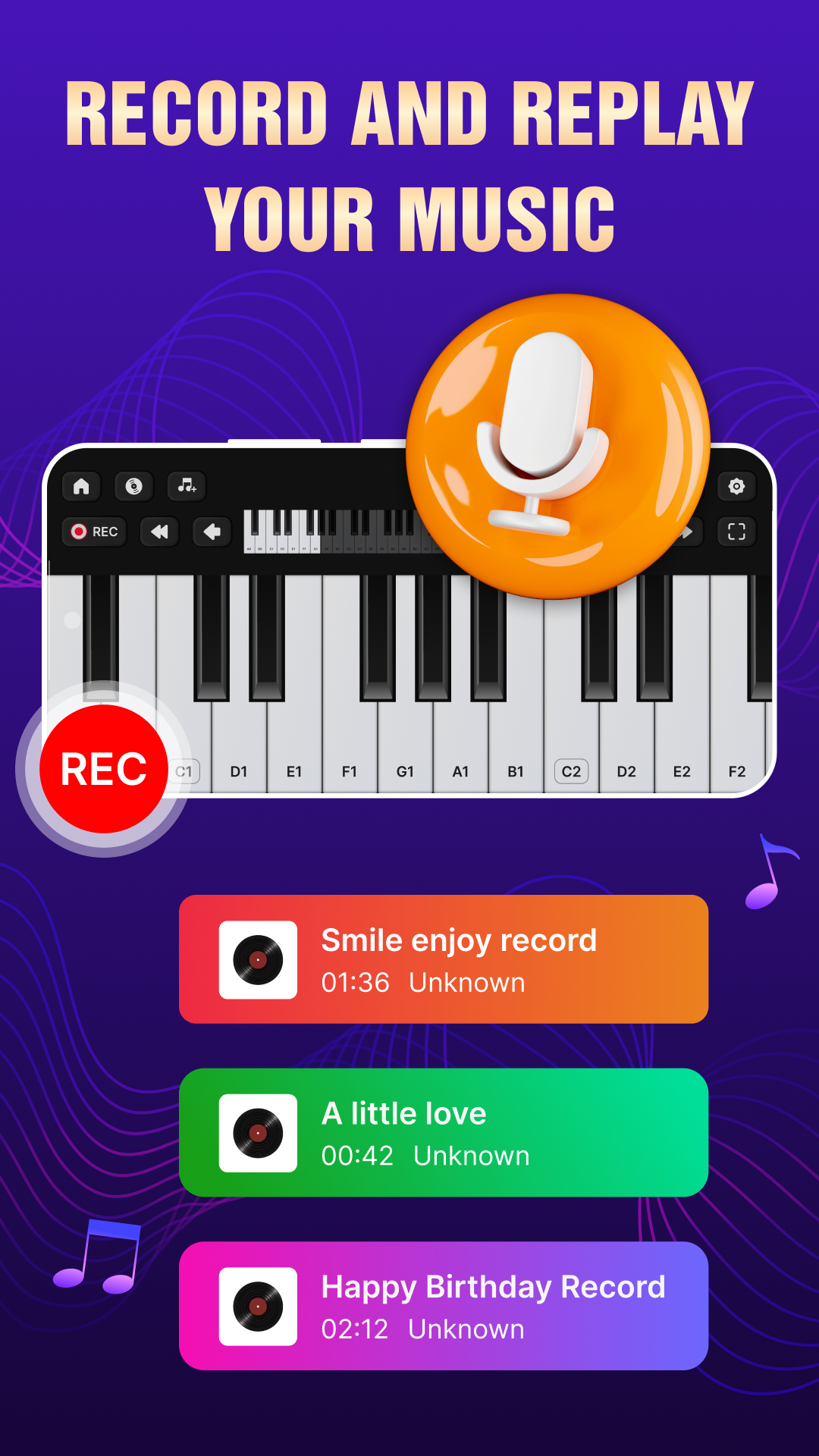 اسکرین شات 6 برنامه Piano Keyboard: Learn Piano
