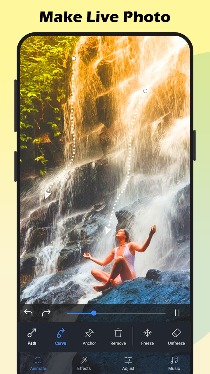 اسکرین شات 4 برنامه Pic Motion: Make Photos Lively