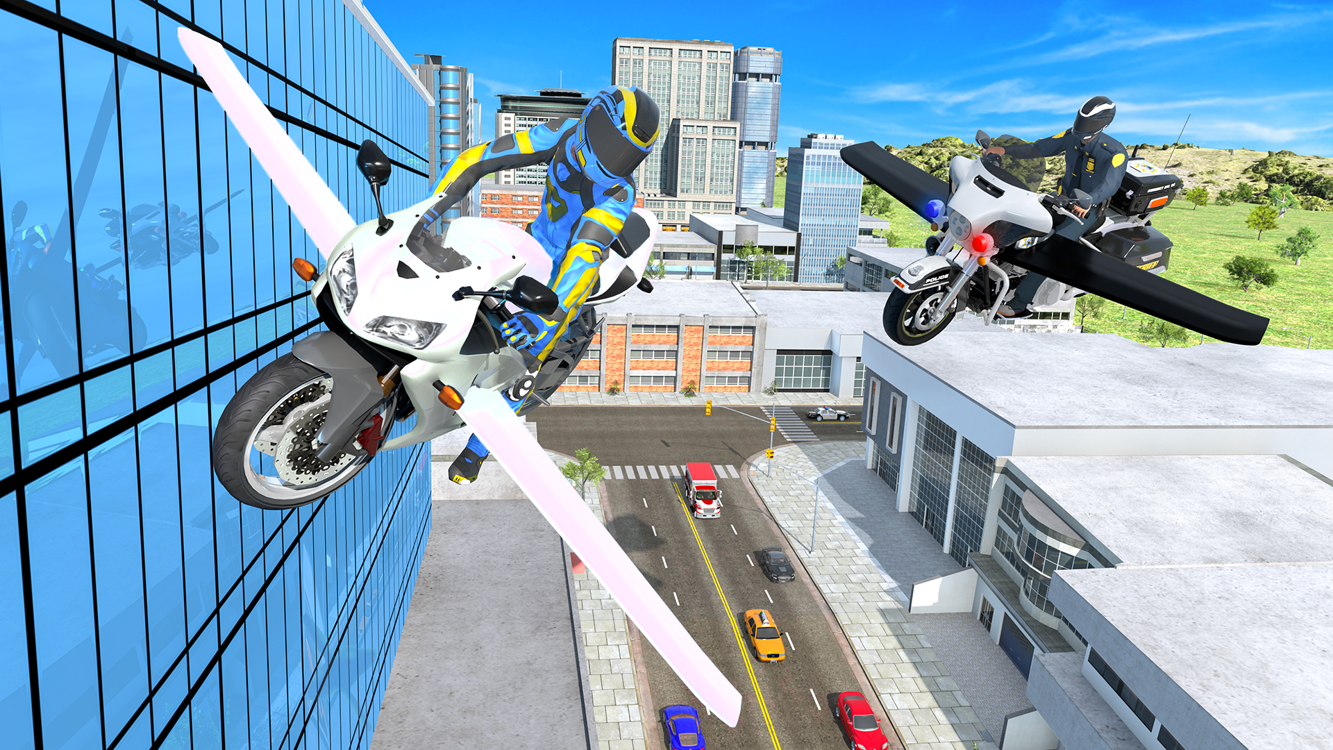 اسکرین شات 1 بازی Flying Motorbike Simulator