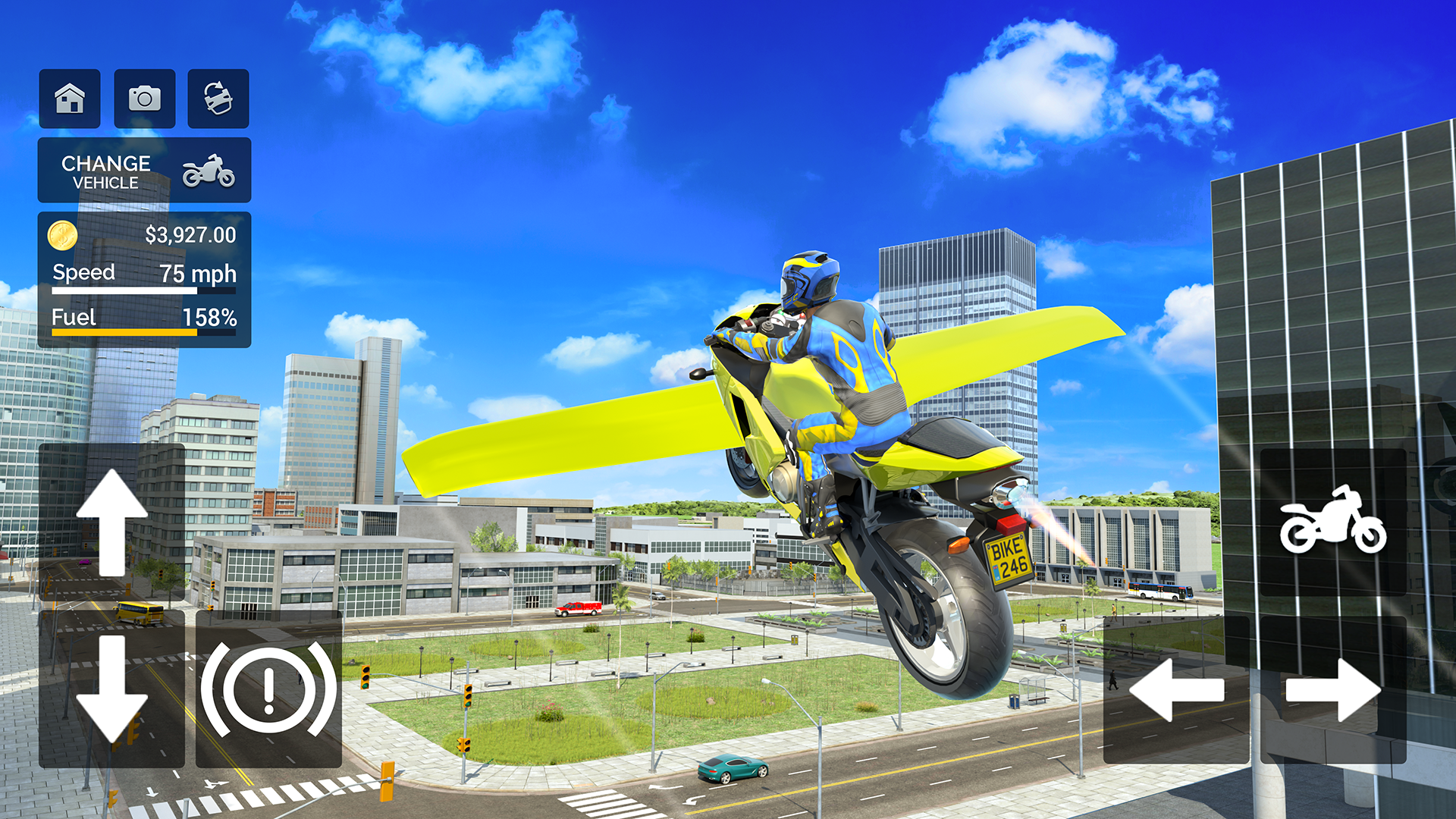 اسکرین شات 2 بازی Flying Motorbike Simulator
