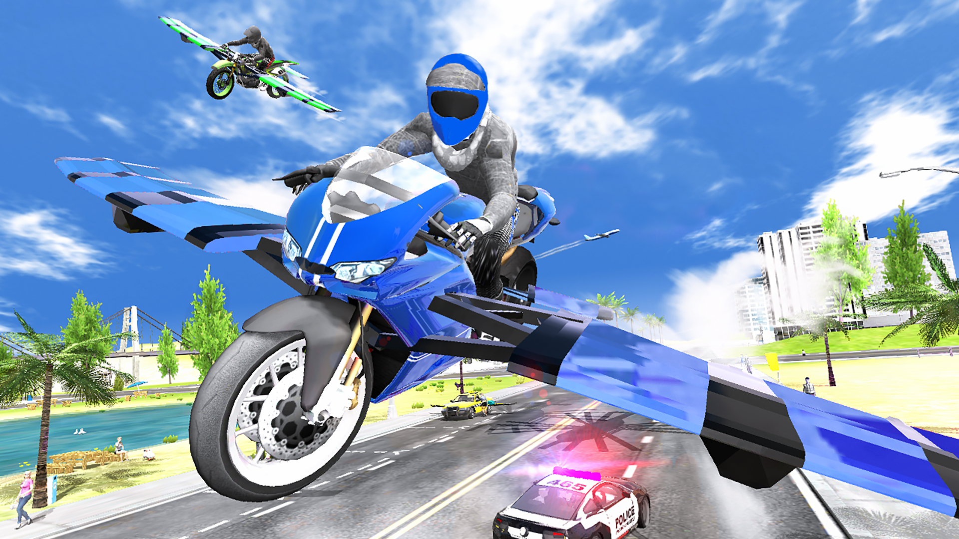 اسکرین شات 3 بازی Flying Motorbike Simulator