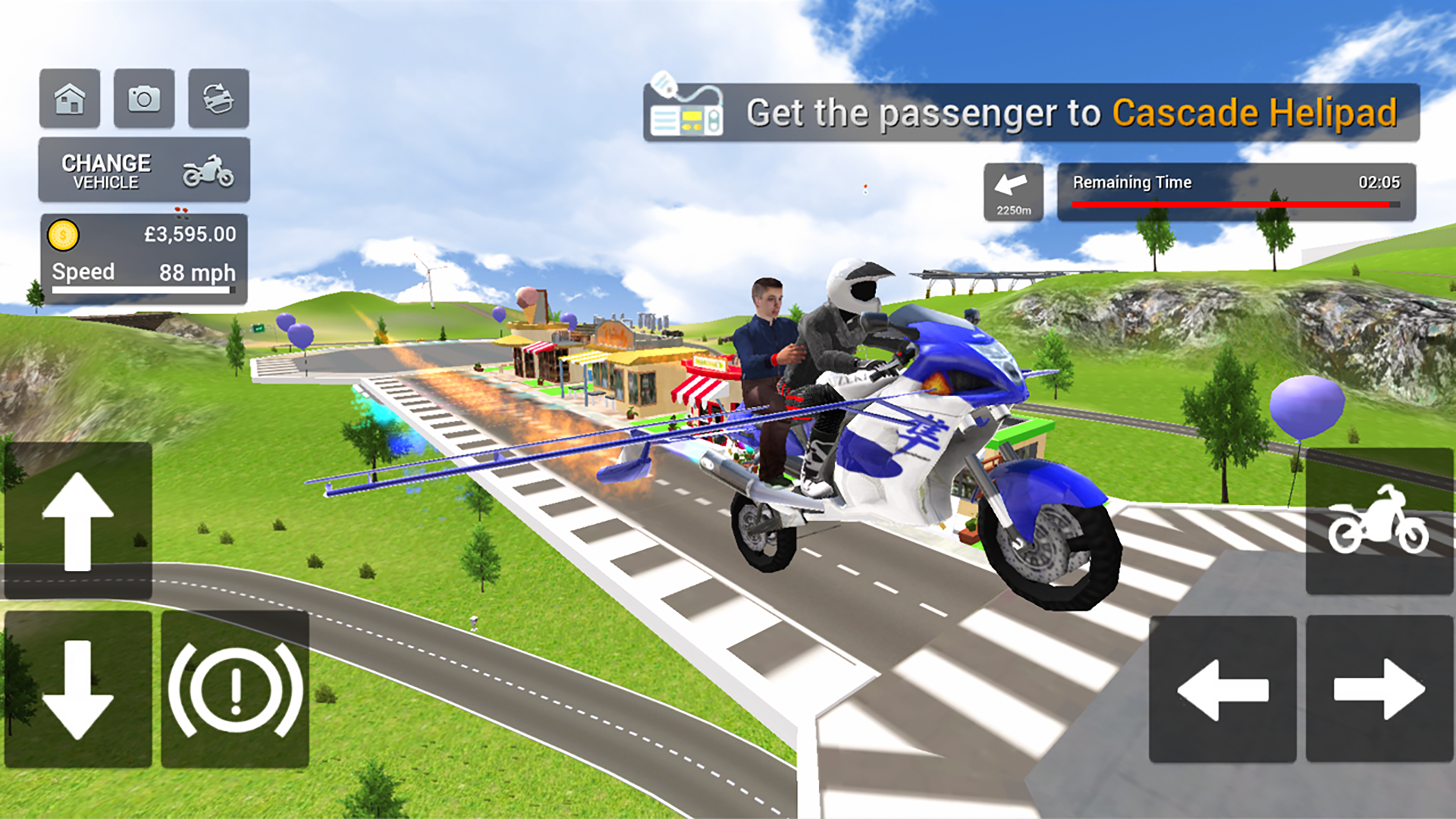 اسکرین شات 4 بازی Flying Motorbike Simulator
