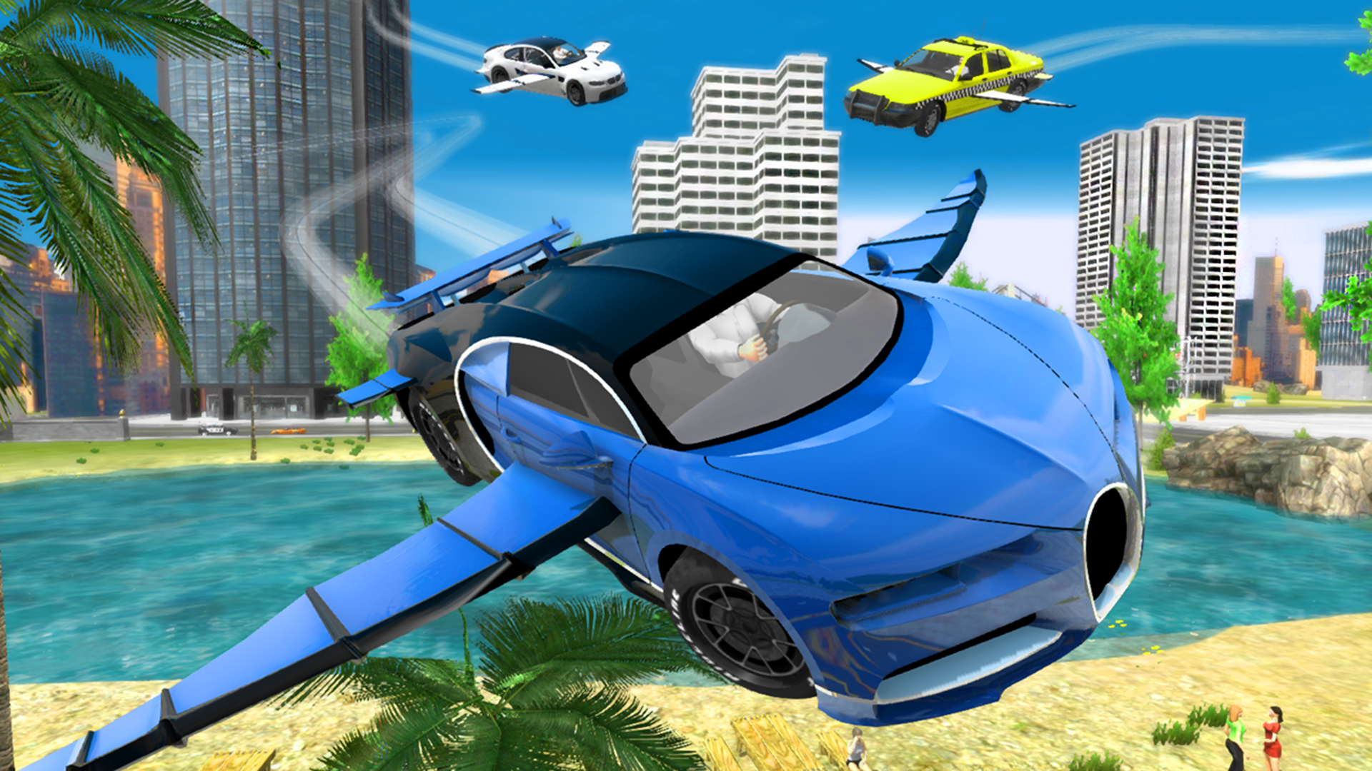 اسکرین شات 3 بازی Flying Car Transport Simulator