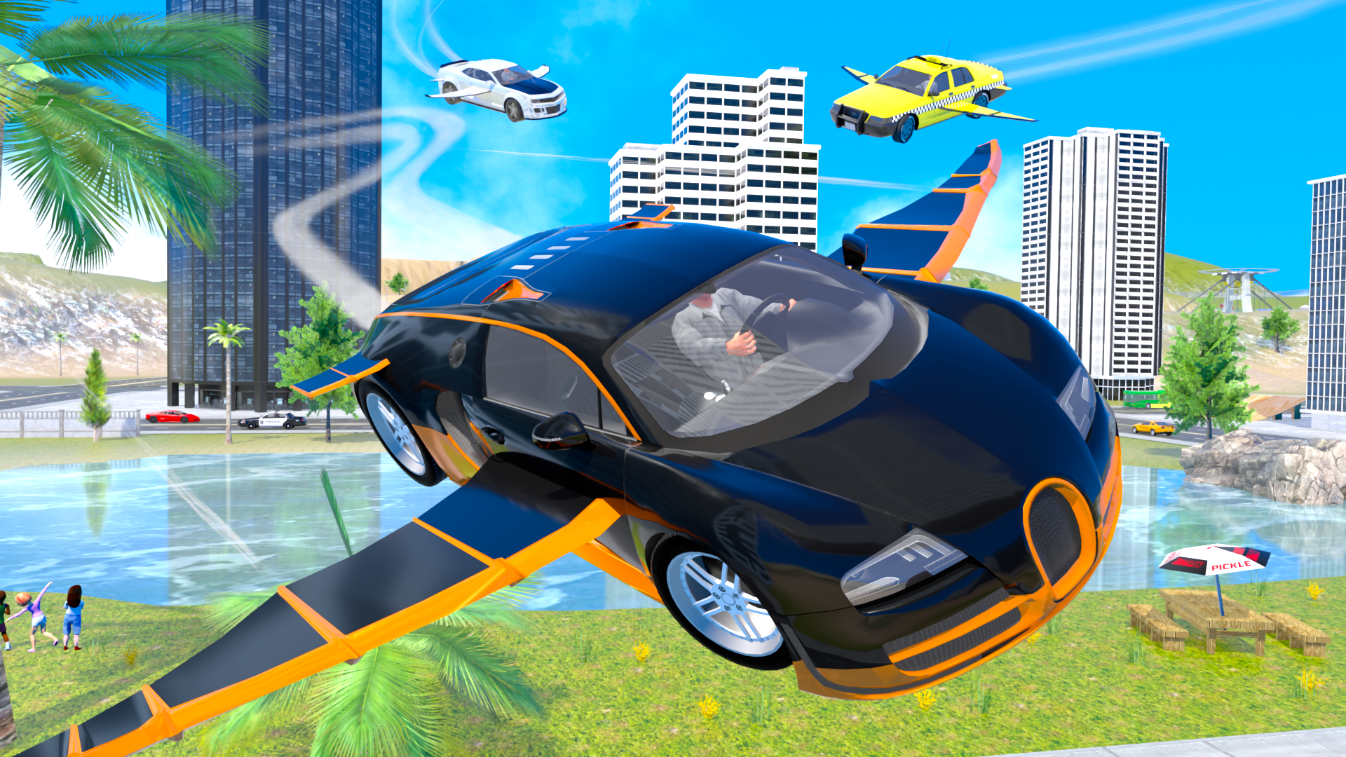 اسکرین شات 3 بازی Flying Car Transport Simulator