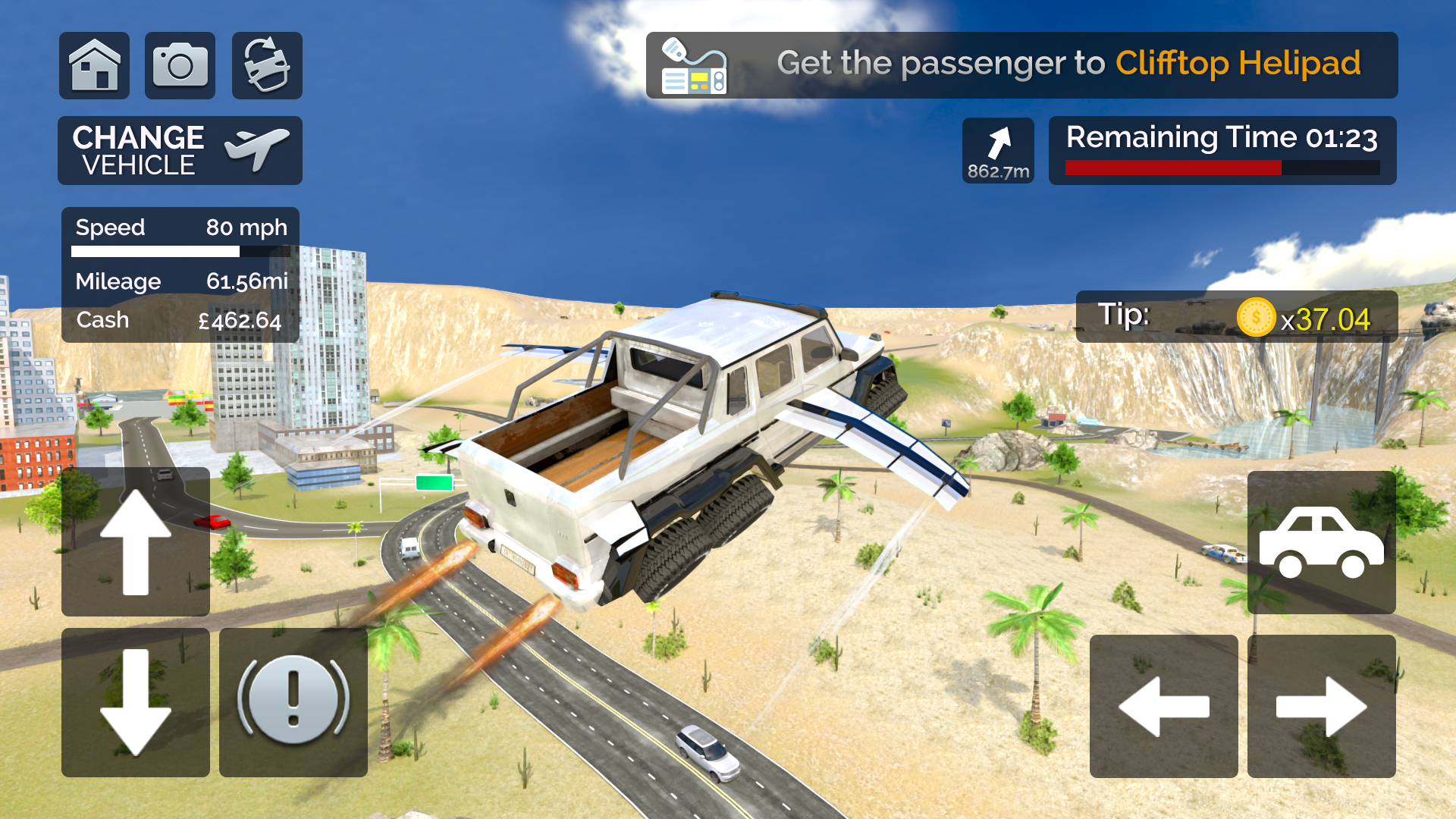 اسکرین شات 5 بازی Flying Car Transport Simulator