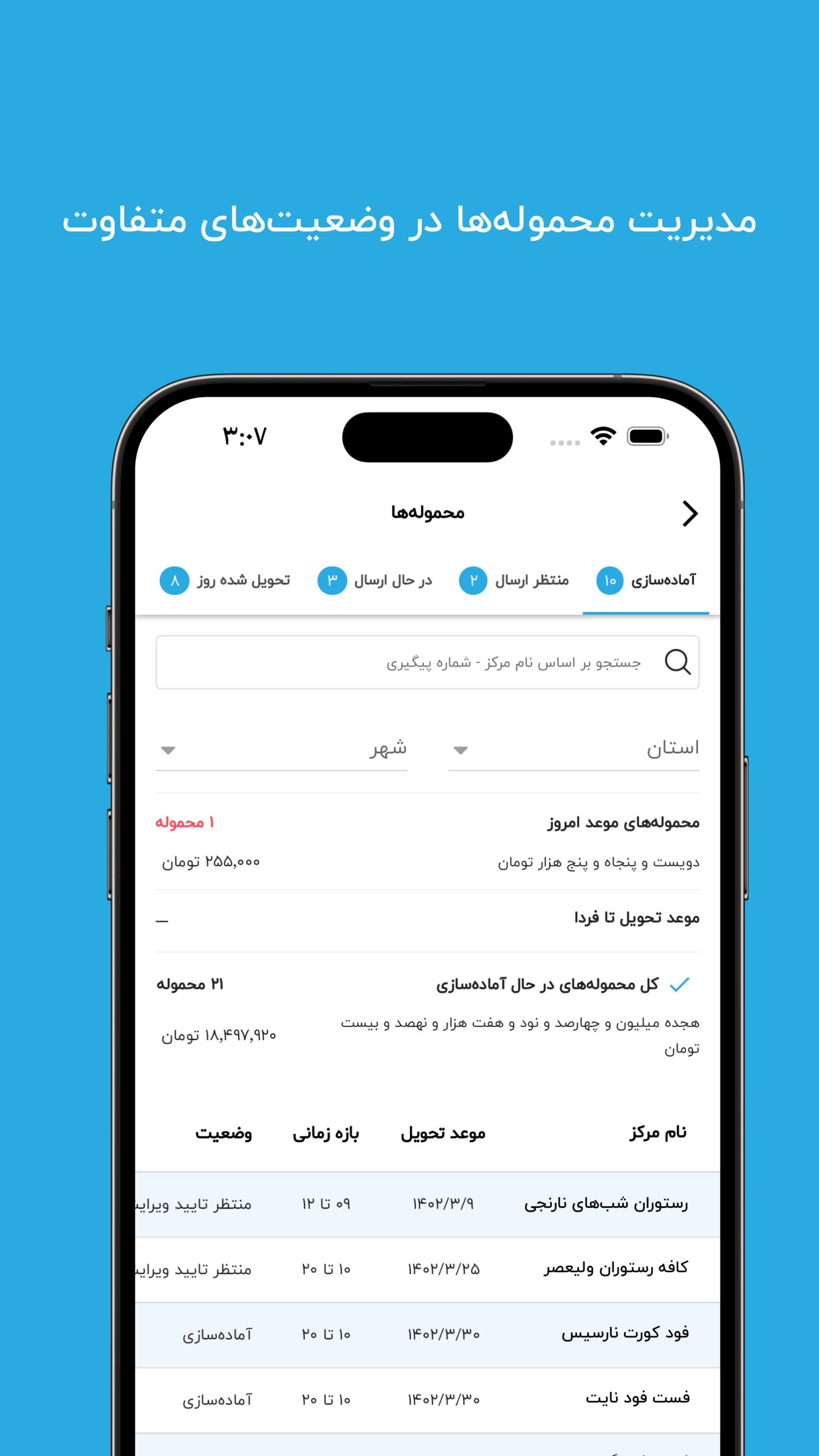 اسکرین شات 3 برنامه پیکوپک فروشندگان