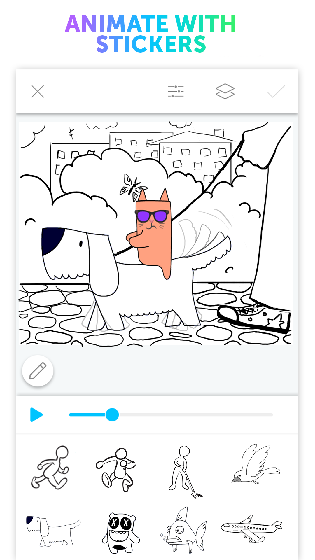 اسکرین شات 2 برنامه Picsart Animator: GIF & Video