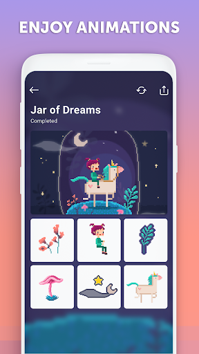 اسکرین شات 3 برنامه PixelArt: Color by Number, Sandbox Coloring Book