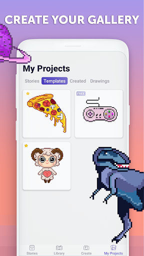 اسکرین شات 7 برنامه PixelArt: Color by Number, Sandbox Coloring Book