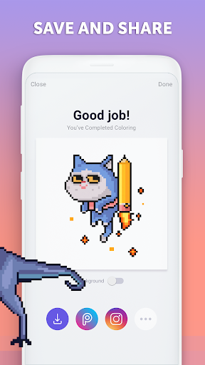 اسکرین شات 8 برنامه PixelArt: Color by Number, Sandbox Coloring Book