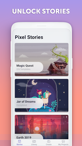 اسکرین شات 2 برنامه PixelArt: Color by Number, Sandbox Coloring Book