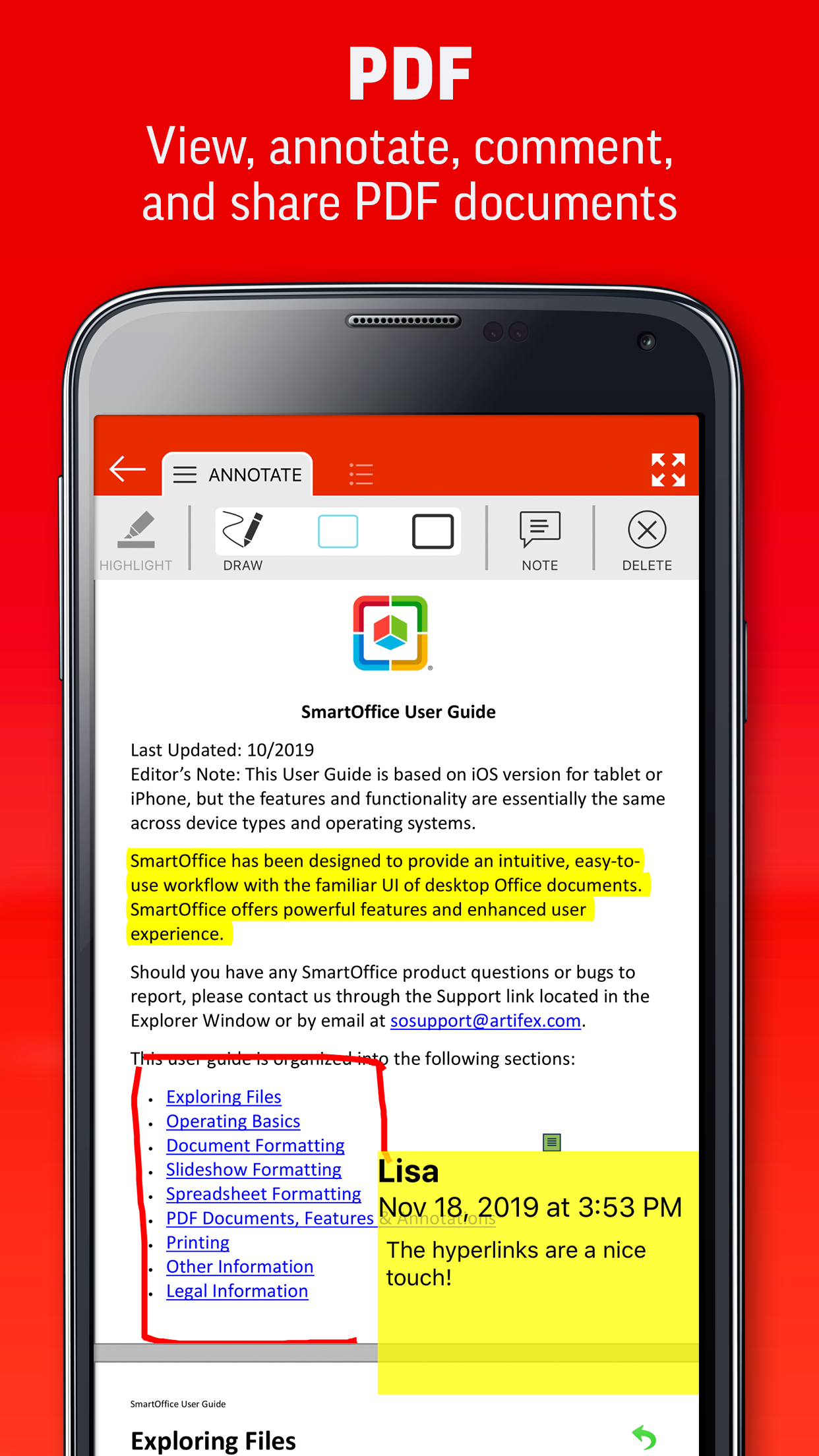 اسکرین شات 5 برنامه Smart Office for BlackBerry