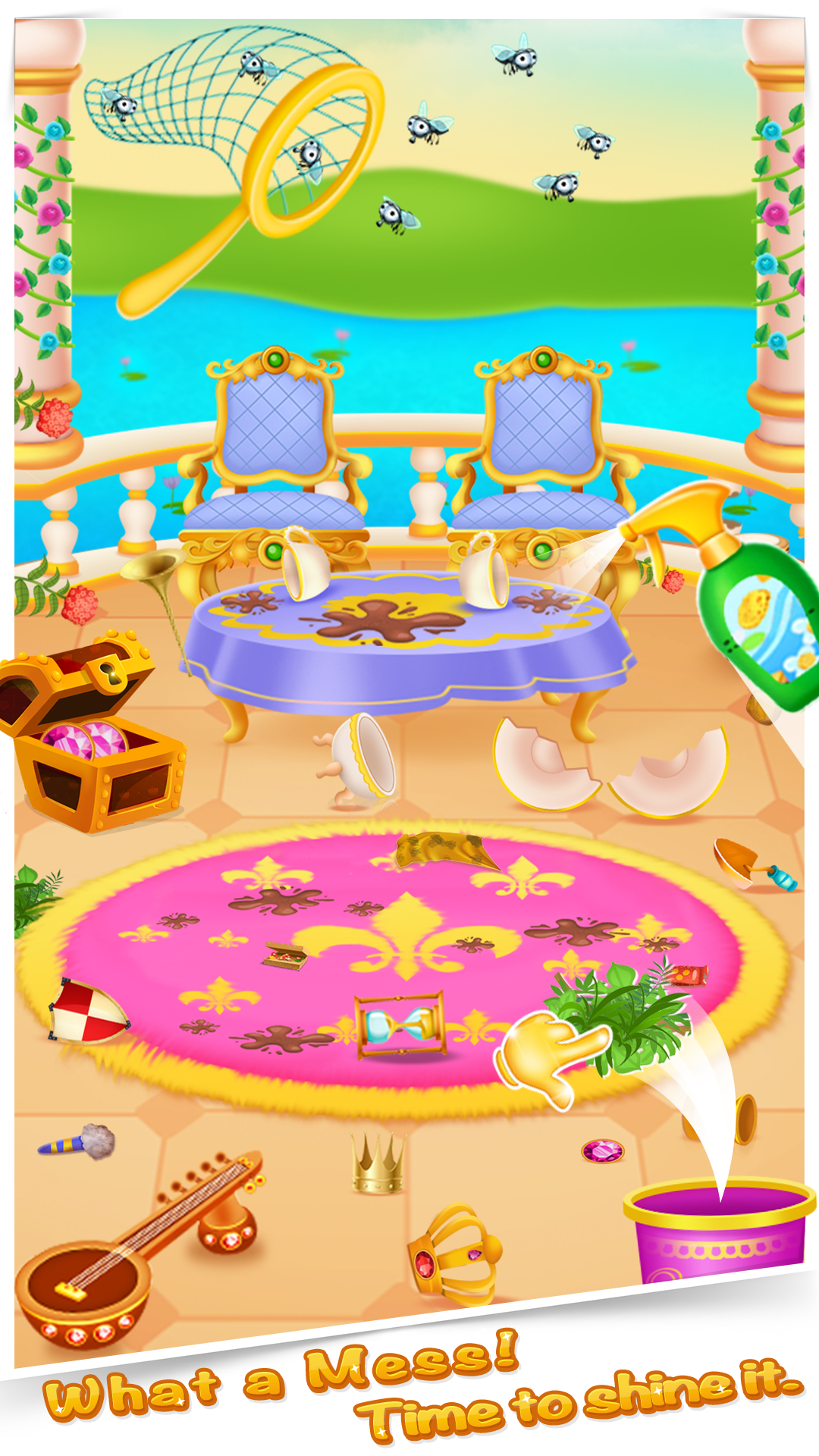 اسکرین شات 3 بازی Girls royal home cleanup game