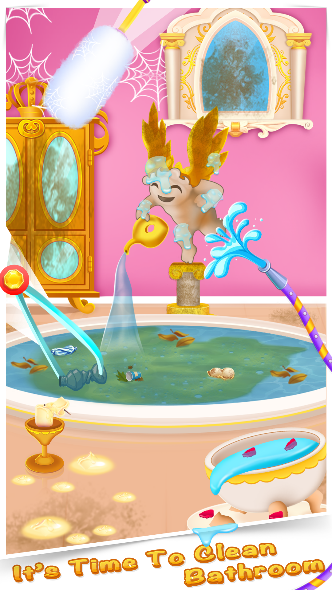 اسکرین شات 4 بازی Girls royal home cleanup game