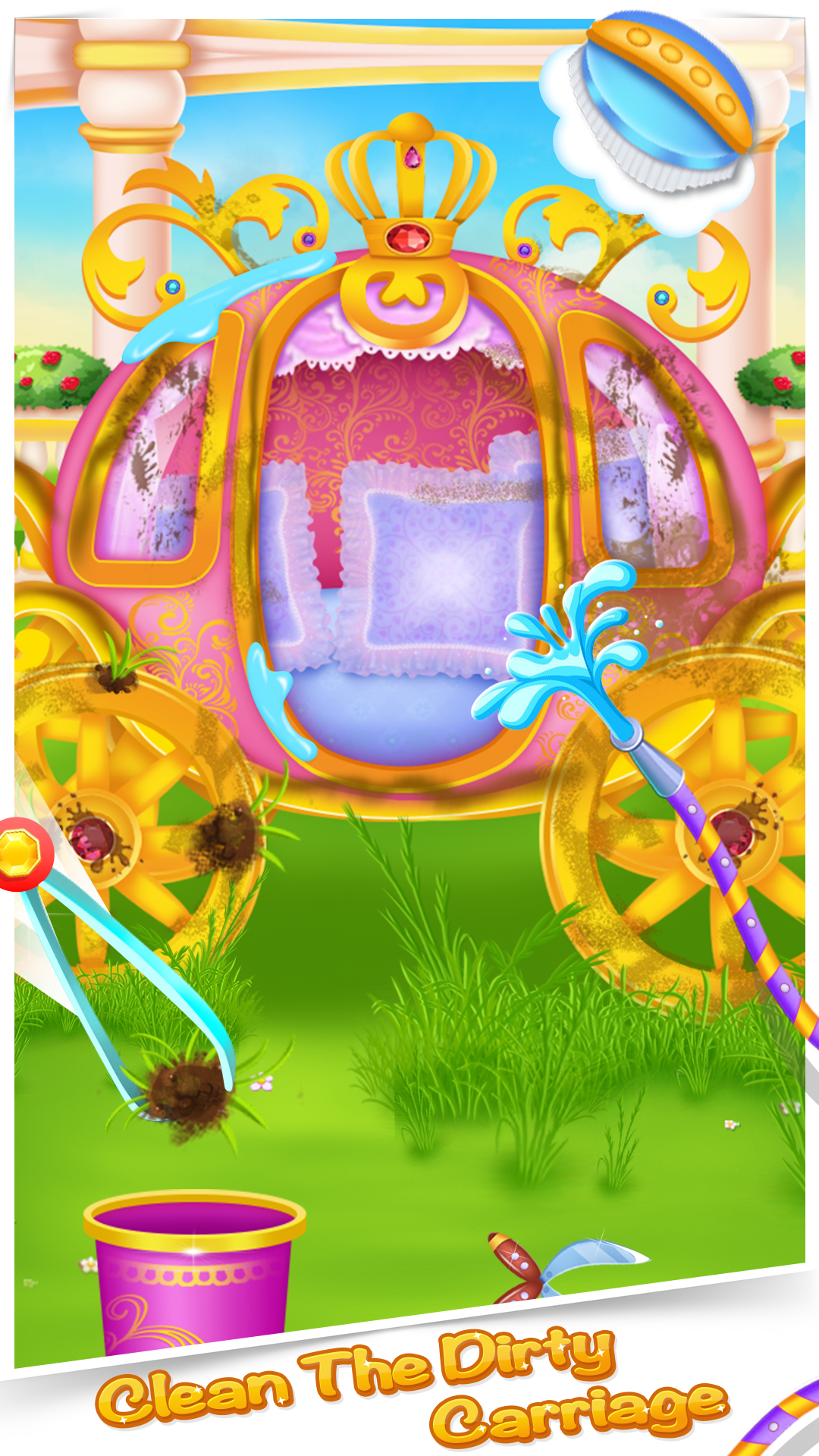 اسکرین شات 1 بازی Girls royal home cleanup game