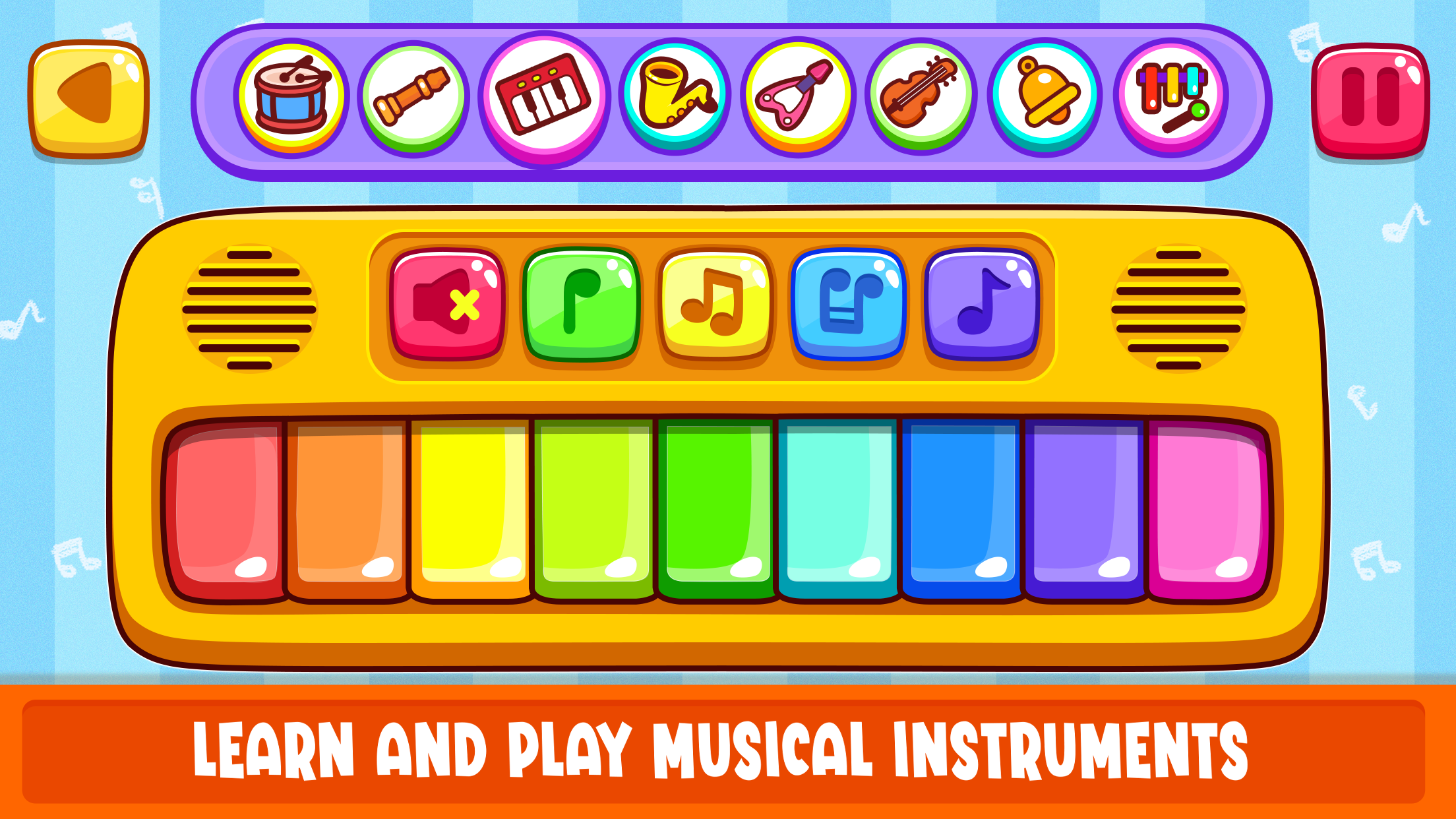اسکرین شات 1 بازی Piano Kids Toddler Music Games