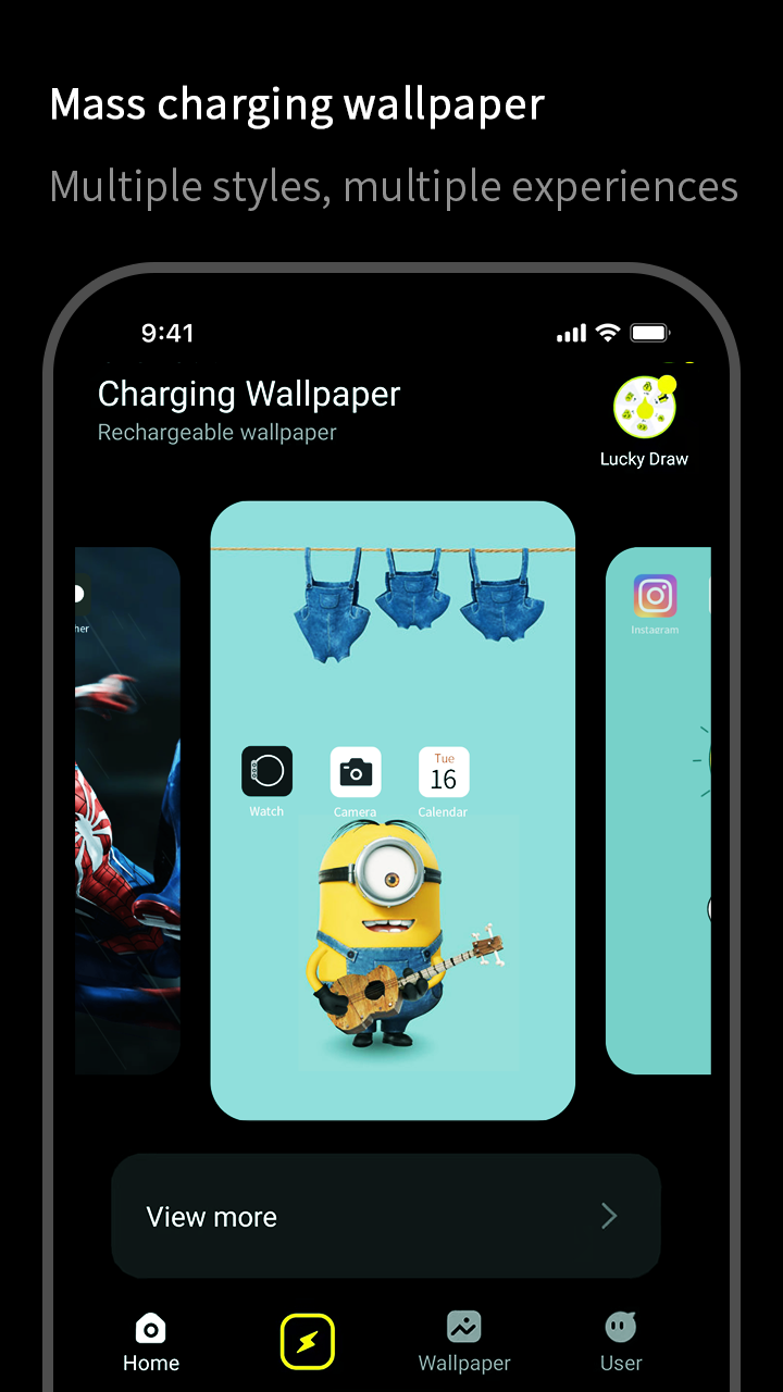 اسکرین شات 2 برنامه Pika! Charging Wallpaper