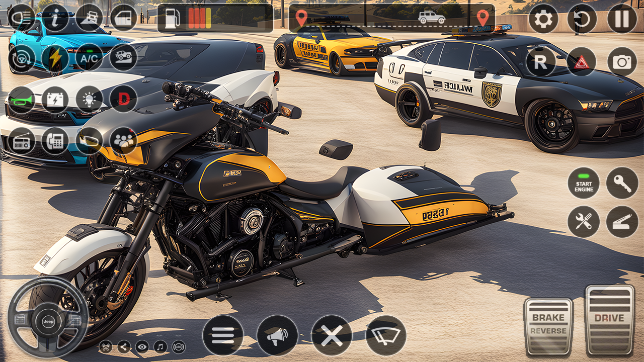 اسکرین شات 3 بازی Luxury Police Car Parking Game