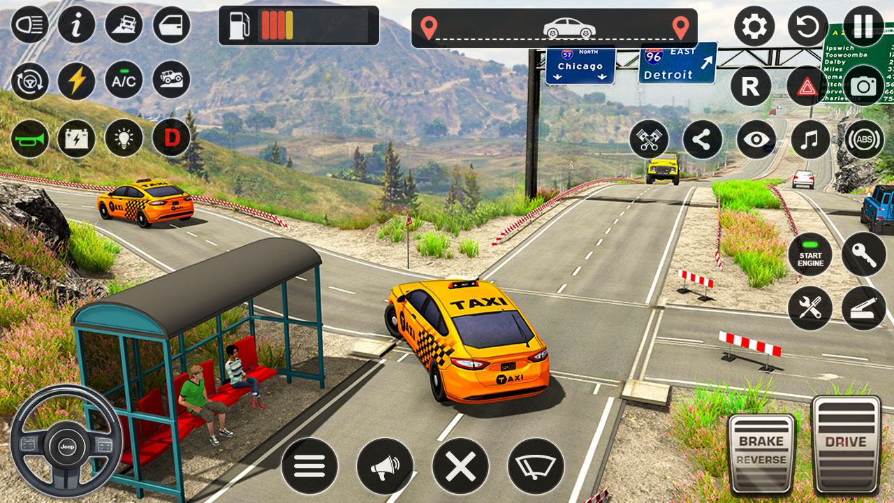 اسکرین شات 3 بازی Grand Taxi Simulator Games 3d