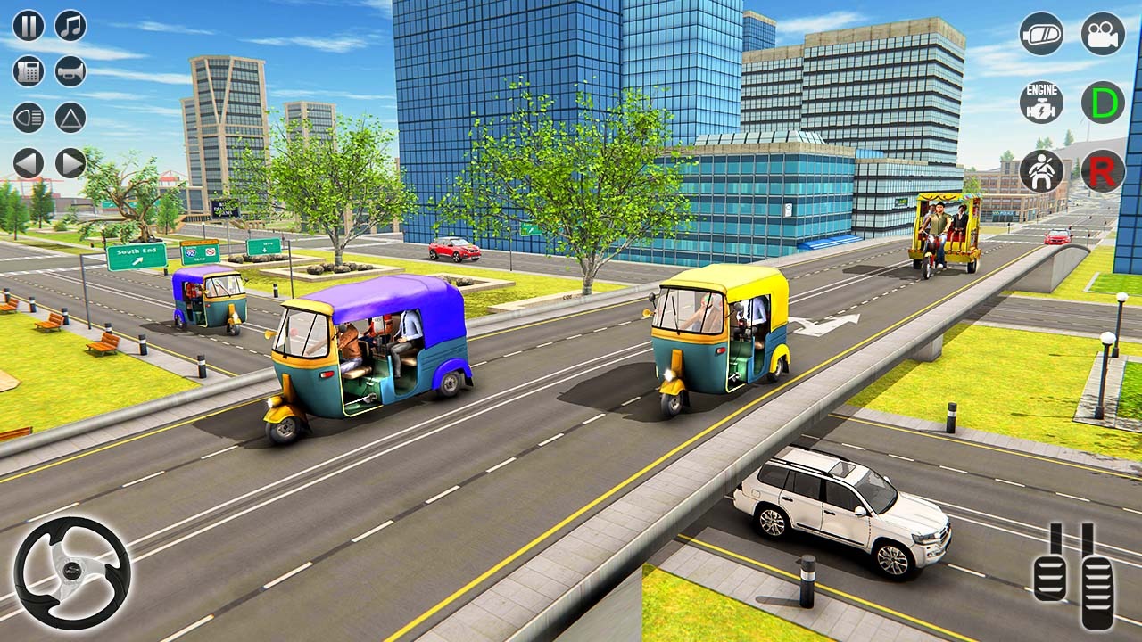 اسکرین شات 2 بازی Real Rickshaw Simulator Games