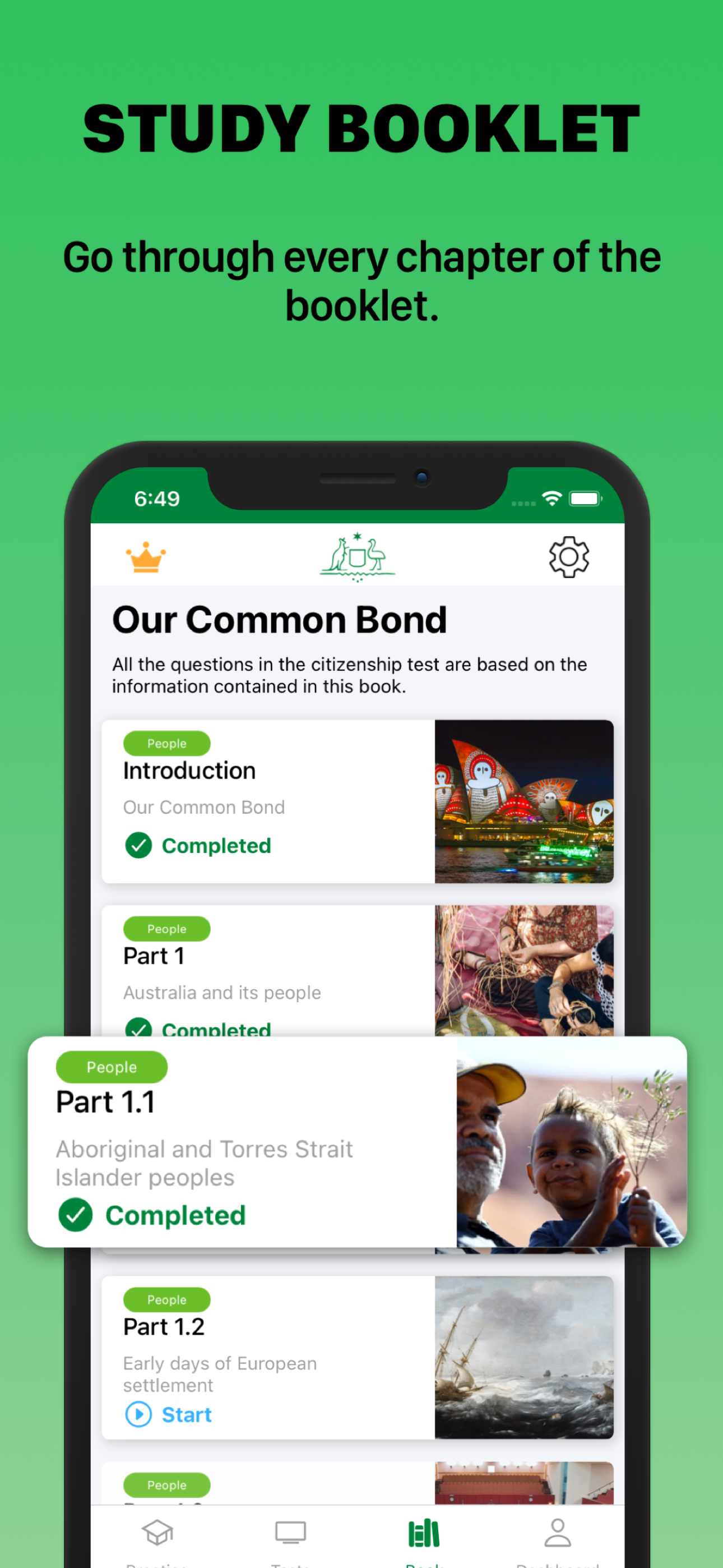 اسکرین شات 6 برنامه Australian Citizenship Test